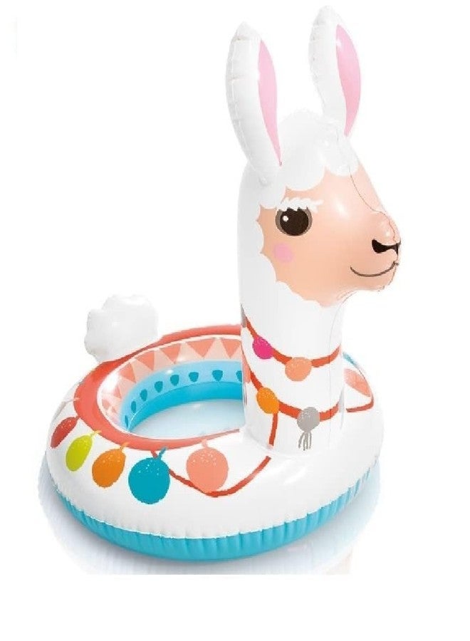 KidsZeeNie® Cute Animal Inflatable Swimming Ring Summer Fun|Anti Flip Tube for Kids 3 to 6 Boys,Girls| Circle Float Swim Tube for Pool Party, Lake, Beach (33IN) (Llama Big) - Image 1